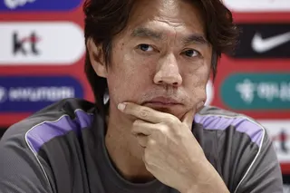 South Korea’s head coach Hong Myung-bo has come in for some heavy criticism. Photo: AFP