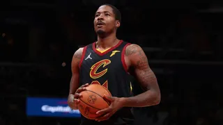 Ed Davis of the Cleveland Cavaliers prepares to shoot a free throw at Capital One Arena in Washington, D.C.