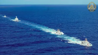 菲律賓與美國27日至28日在西菲律賓海進行今年第5場代號「海事合作活動」（MCA）的南海聯合巡航演訓。（圖取自x.com/TeamAFP）
