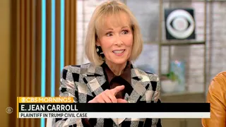 E. Jean Carroll speaking during a CBS Mornings interview.