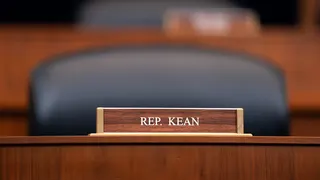 This is Tom Kean's nameplate