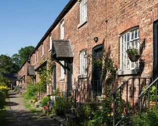 A row of cottages in Cheshire