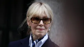 E Jean Carroll outside court