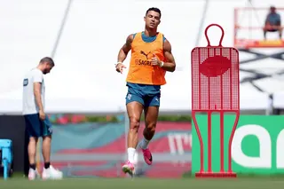 Cristiano Ronaldo of Portugal warms up during the training session ahead of the Fifa World Cup 2026 Round of 32 match between Portugal and Croatia. — AFP pic