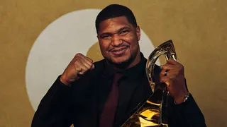 Calais Campbell poses for a photo