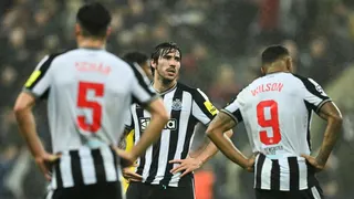 Newcastle United’s Italian midfielder Sandro Tonali reacts at the end of the UEFA Champions League Group F football match against Borussia Dortmund at St James’ Park in Newcastle-upon-Tyne on October 25, 2023. — AFP pic
