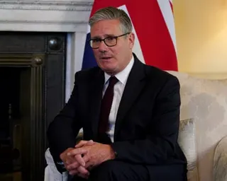 Keir Starmer at 10 Downing Street.