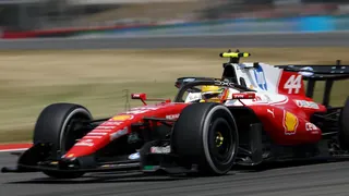 Ferrari's Lewis Hamilton during British Grand Prix practice