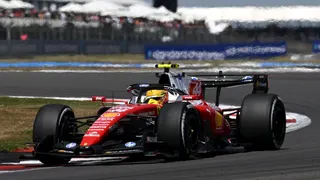 Ferrari's Lewis Hamilton during practice for the British Grand Prix