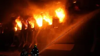 Fire breaks out aboard cargo ship at Poland's Gdansk port