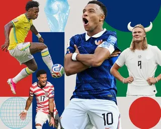 Vinícius Júnior, Malik Tillman, Kylian Mbappé, Erling Haaland.