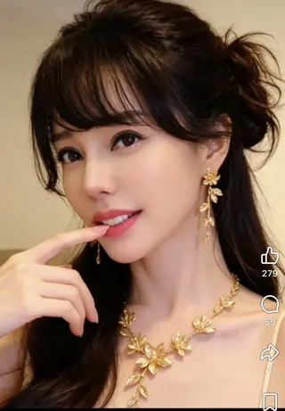 狄鶯連發多張以AI後製生成的美照。圖／摘自臉書