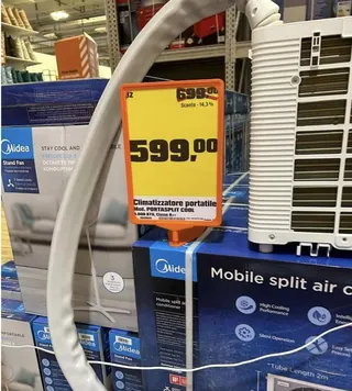 歐洲酷熱，民眾紛紛搶買冷氣機，中國家電品牌美的（Midea）旗下的PortaSp...