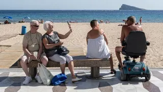British tourists in the Spanish city of Benidorm