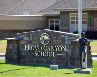 signage for the Provo Canyon school