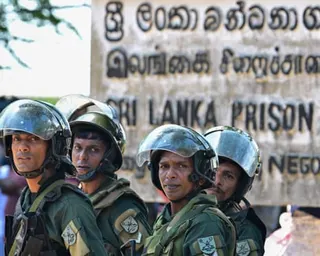 Victims with cuts and gunshot injuries were taken from Negombo prison, north of the capital Colombo following overnight fighting between inmates from two drug gangs, police said
