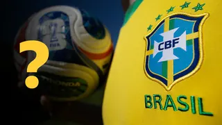 A question mark beside the Brazil World Cup kit