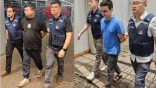 两名涉案马来西亚男子被引渡至新加坡。 （新加坡警察部队提供）