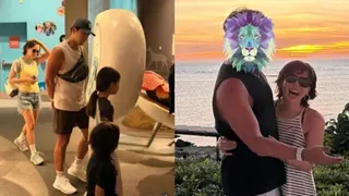 孫藝真、玄彬帶著兒子外出被捕獲。(圖／摘自小紅書、IG)