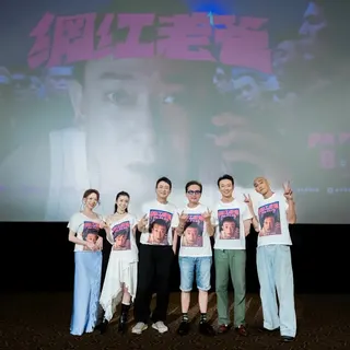 《網紅老爸》演員王宣（左起）、陳怡佳、王識賢、孫鵬、張懷秋、林道禹