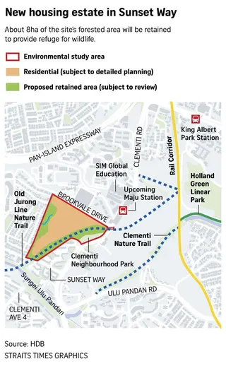 A map of a new housing estate in Sunset Way.