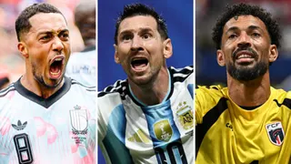 Belgium's Youri Tielemans, Argentina's Lionel Messi and Cape Verde goalkeeper Vozinha