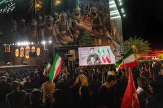 Mourners gather at a ceremony honouring Iran’s former supreme leader Ayatollah Ali Khamenei in Tehran on July 3. Photo: Getty Images/TNS