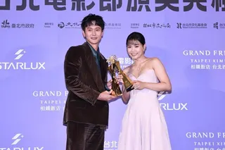劉冠廷(左)、林怡婷是本屆台北電影獎影帝、影后。記者王聰賢／攝影