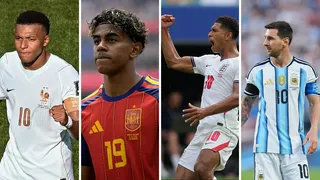 Kylian Mbappe, Lamine Yamal, Jude Bellingham and Lionel Messi