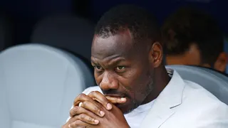 Pape Thiaw sat in the dugout at Senegal's match against Belgium at the 2026 World Cup