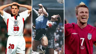 Michael Owen, Diego Maradona and David Beckham
