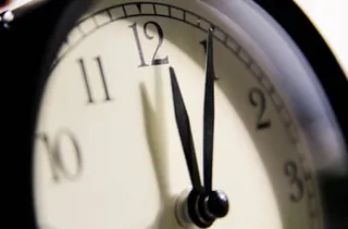 a closeup view of a clock