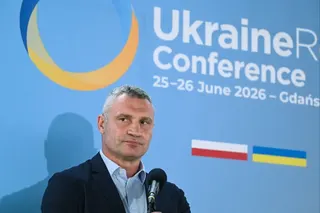 Kyiv Mayor Vitali Klitschko on Monday said Russia is attacking Ukraine’s capital with ballistic missiles. Photo: EPA