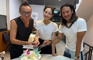 黃大煒(左)生前跟張鈞甯合作拍戲，POLO(右)也陪在一旁。(圖／摘自IG)