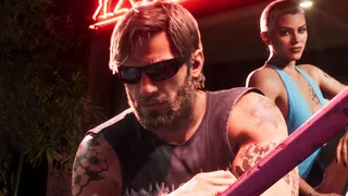 Two criminals waiting in a glossy club in Grand Theft Auto 6.