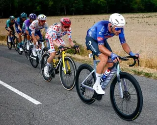 Jonas Vingegaard riding on stage 12