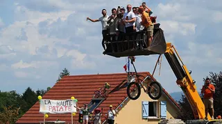 Fans watch stage 13 of the Tour de France
