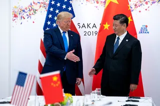 2019年在日本举行的二十国集团峰会期间，特朗普总统与中国国家主席习近平举行双边会晤。