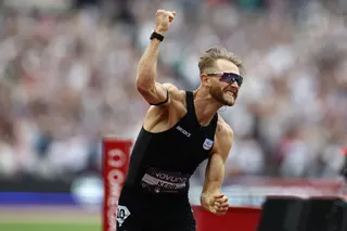 Britain’s Josh Kerr celebrates after winning the men’s one mile event during the IAAF Diamond League athletics competition in London July 18, 2026. — AFP pic