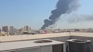 Plumes of smoke rise over Kuwait after repeated Iranian attacks