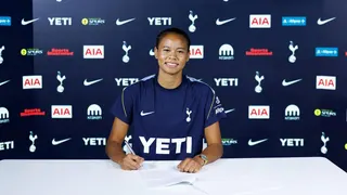 Alice Sombath signing for Tottenham