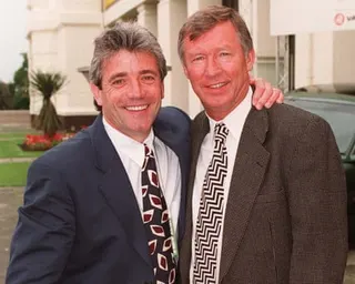 Kevin Keegan and Alex Ferguson stand together in June 1996