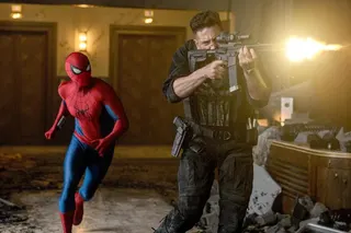 Tom Holland (left) and Jon Bernthal as Frank Castle/The Punisher in Spider-Man: Brand New Day.