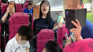 香港两男童巴士上开声玩手机惹议 母护子与乘客爆冲突