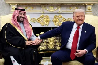 Donald Trump meets Saudi Crown Prince Mohammed bin Salman in the White House