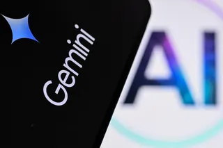 Letters spelling AI for Artificial Intelligence on a laptop screen appear next to the logo of Google’s Gemini chatbot application on a smartphone screen in Frankfurt am Main, western Germany on May 7, 2026. — AFP pic
