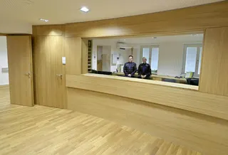 The building's reception hall. Photo: APA via AFP