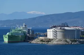 The Revithoussa LNG terminal near Athens, in Megara, Greece.