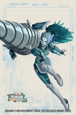 A Danger variant cover themed to Marvel Tokon