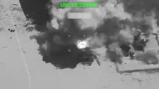 Explosion at an unknown location, during what U.S. Central Command says are strikes on Iran